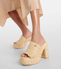 Stella McCartney Skyla raffia-effect platform mules