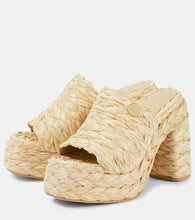 Stella McCartney Skyla raffia-effect platform mules
