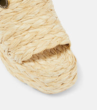 Stella McCartney Skyla raffia-effect platform mules