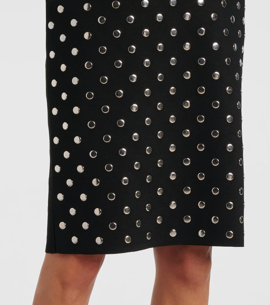 Stella McCartney Studded cutout halterneck midi dress