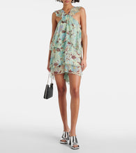 Stella McCartney Tiered printed silk minidress