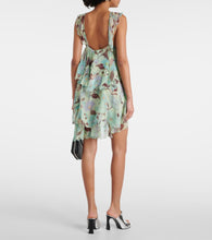 Stella McCartney Tiered printed silk minidress