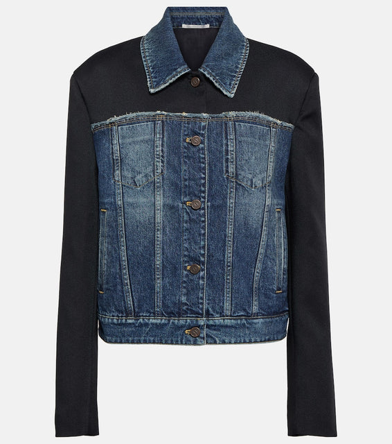 Stella McCartney Twill-paneled denim jacket