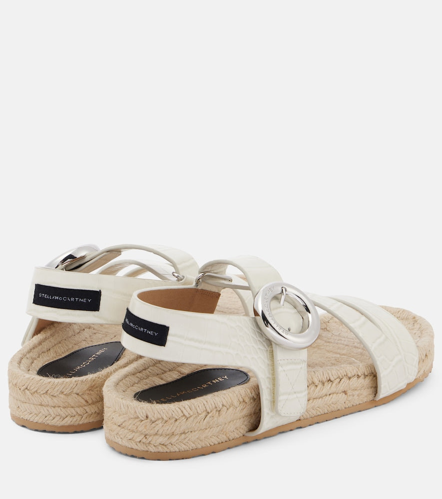 Stella McCartney Gaia S-Wave sspadrille sandals - White Flat Espadrilles