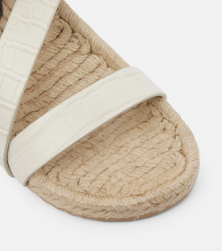 Stella McCartney Gaia S-Wave sspadrille sandals - White Flat Espadrilles