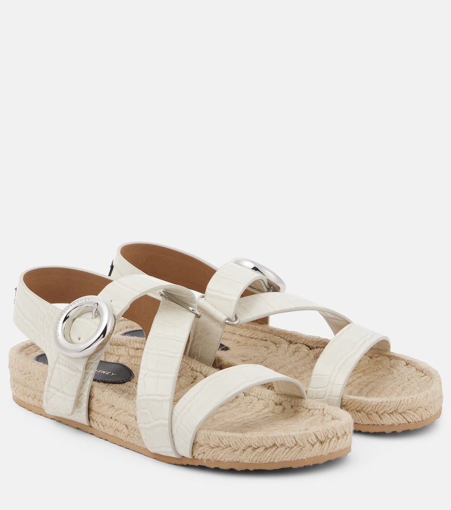 Stella McCartney Gaia S-Wave sspadrille sandals - White Flat Espadrilles