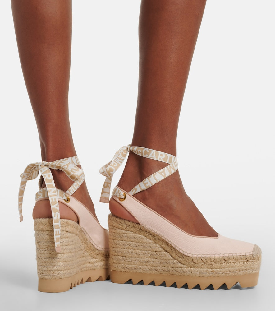 Stella McCartney Gaia espadrille wedges in Pink - High Espadrilles