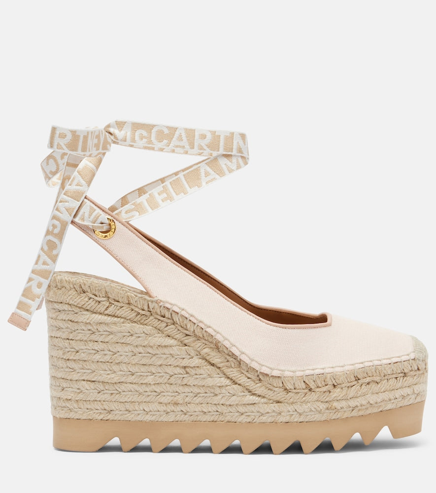 Stella McCartney Gaia espadrille wedges in Pink - High Espadrilles