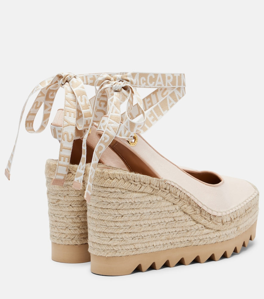 Stella McCartney Gaia espadrille wedges in Pink - High Espadrilles