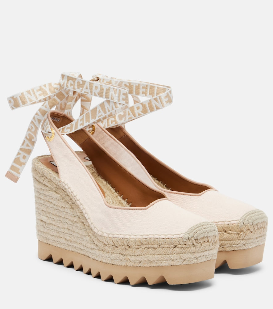 Stella McCartney Gaia espadrille wedges in Pink - High Espadrilles