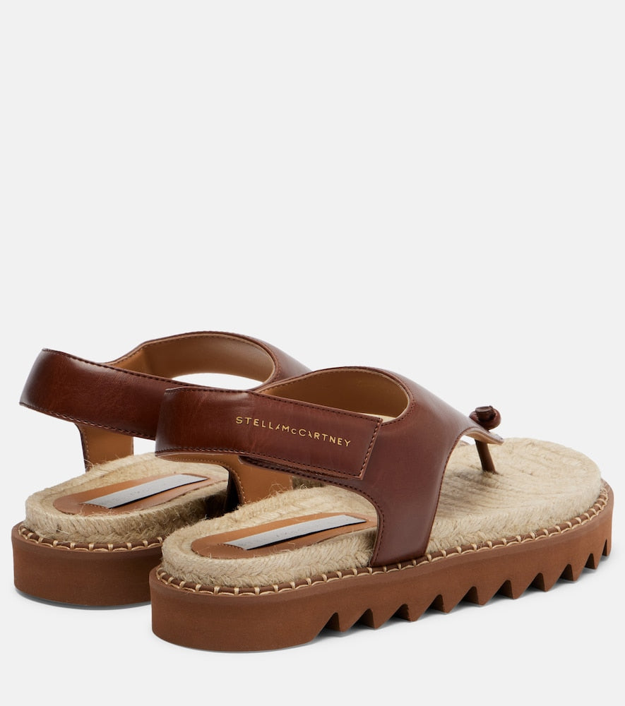 Stella McCartney Gaia thong sandals - Brown Flat Sandals