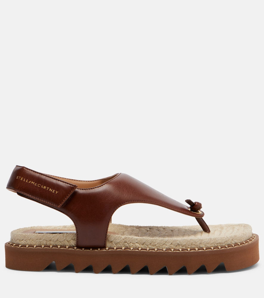Stella McCartney Gaia thong sandals - Brown Flat Sandals