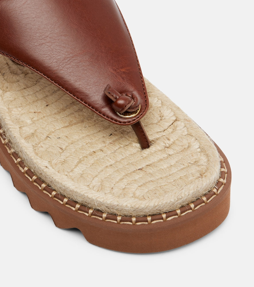 Stella McCartney Gaia thong sandals - Brown Flat Sandals