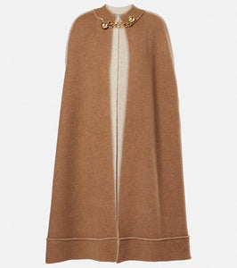 Stella McCartney Wool-blend boucl√É¬© cape