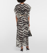 Stella McCartney Zebra-print cotton maxi dress