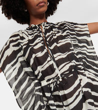Stella McCartney Zebra-print cotton maxi dress