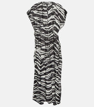 Stella McCartney Zebra-print cotton maxi dress