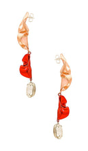 Sterling King Cindy Crystal Drop Earrings in Pink
