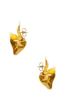 Sterling King Delphinium Earrings in Metallic Gold