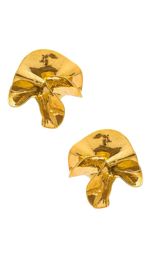 Sterling King Delphinium Earrings in Metallic Gold