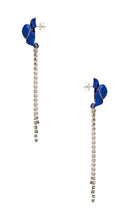 Sterling King Georgia Crystal Earrings in Blue