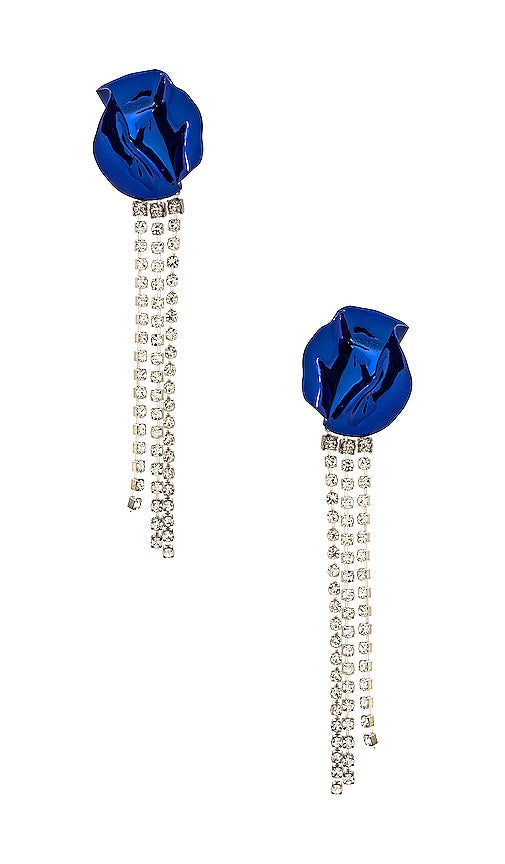 Sterling King Georgia Crystal Earrings in Blue