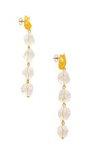 Sterling King Lucite Mini Drop Earrings in Metallic Gold