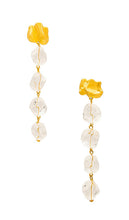 Sterling King Lucite Mini Drop Earrings in Metallic Gold
