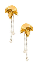 Sterling King Sylvia Crystal Drop Earrings in Metallic Gold