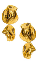 Sterling King The Fold Earrings in Metallic Gold