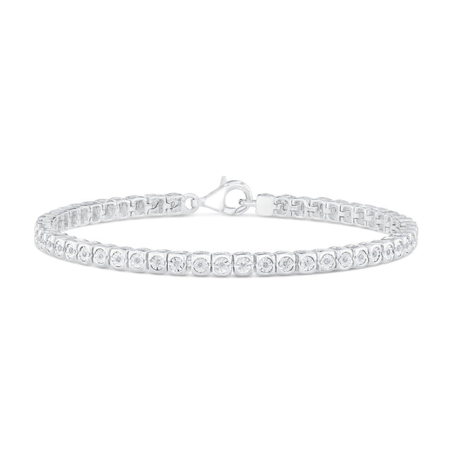 Sterling Silver Diamond Tennis Bracelet 1/4ctw