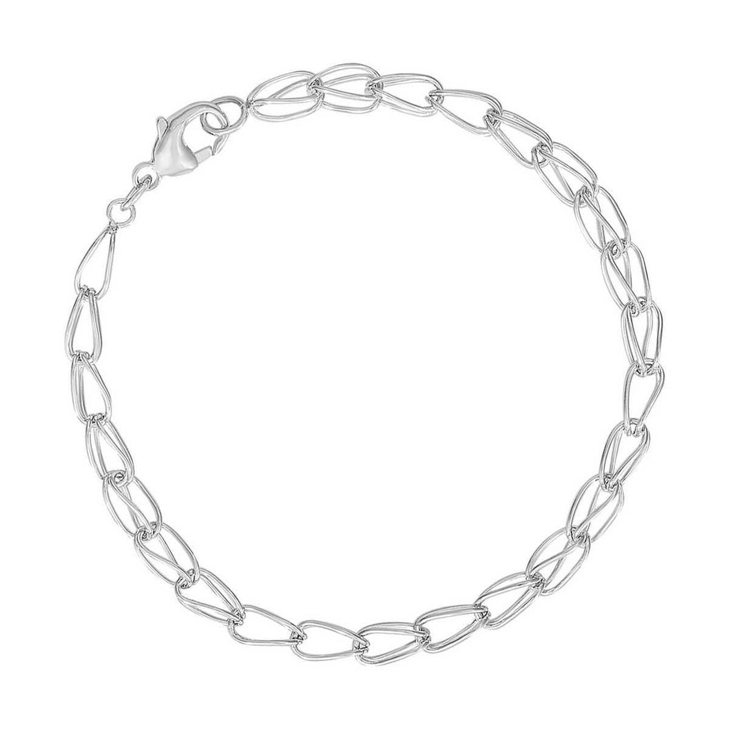 Sterling Silver Fancy Link Classic Charm Bracelet, 7 Inches