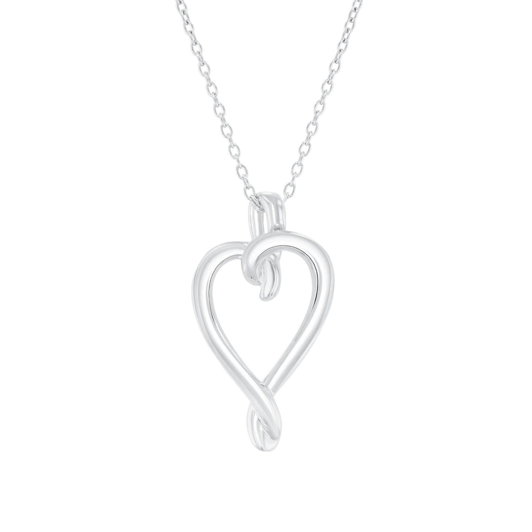 Sterling Silver Heart Pendant Necklace