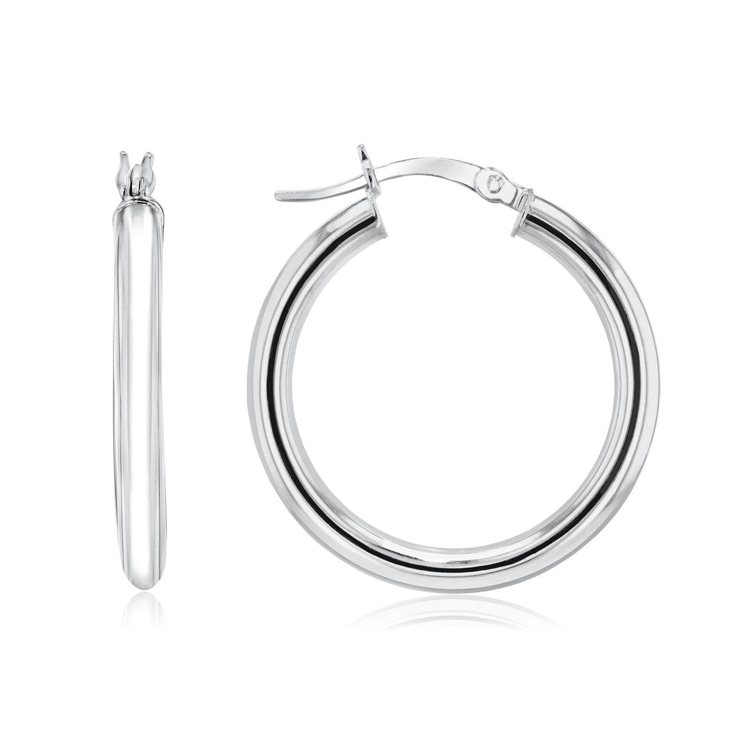 Sterling Silver Hoop Earrings, 25mm