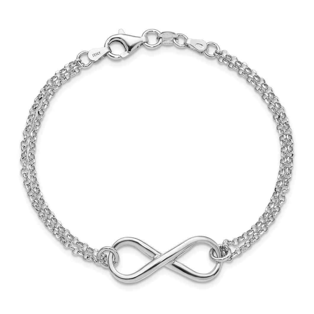 Sterling Silver Infinity Symbol Bracelet | 7.5 Inches