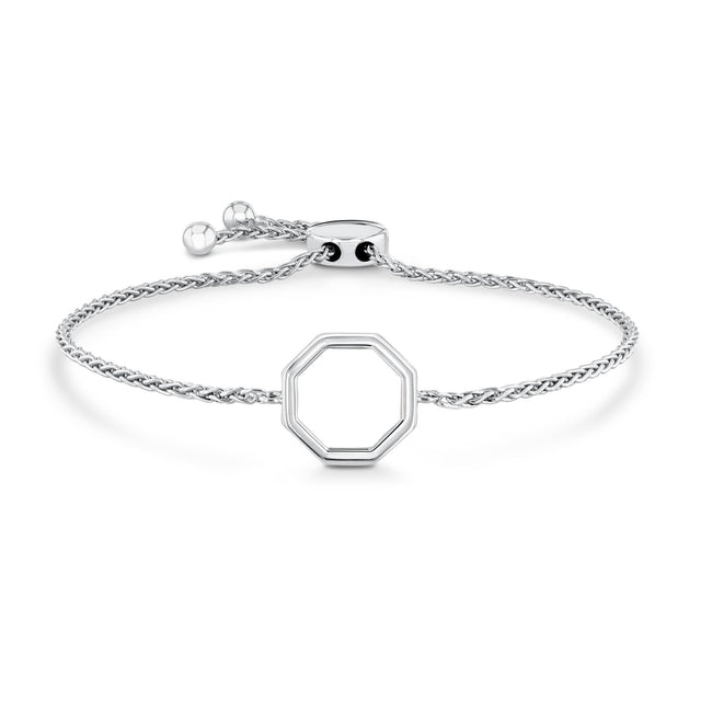 Sterling Silver Octagon Bolo Bracelet