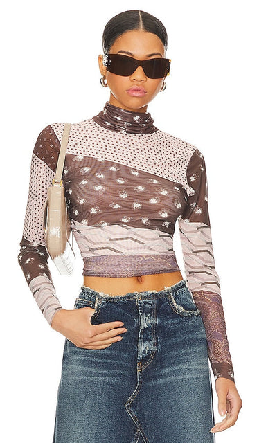 Steve Madden Amelie Top in Brown - Steve Madden Haut Amélie en Marron - Steve Madden Amelie 棕色上衣 - Steve Madden Amelie Top in Braun - Steve Madden Amelie 탑 - Top Amelie di Steve Madden in marrone