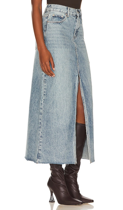 Steve Madden Avani Denim Skirt in Denim-Light