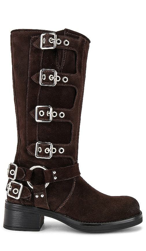Steve Madden Brocks Boot in Chocolate - Botte Steve Madden Brocks en chocolat - Steve Madden Brocks 巧克力靴 - Steve Madden Brocks Stiefel in Schokolade - Steve Madden Brocks 초콜릿 부츠 - Stivale Steve Madden Brocks color cioccolato