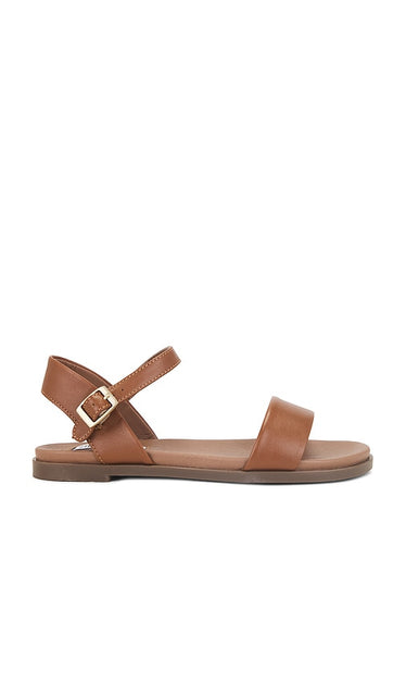 Steve Madden Dina Sandal in Brown | Tan Flat Sandals for Women