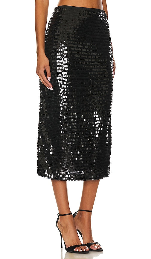 Steve Madden Dinah Midi Skirt in Black