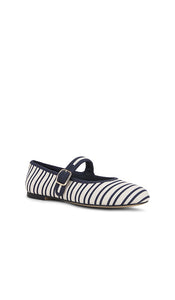 Steve Madden Dory Mary Jane Flat in Navy,White