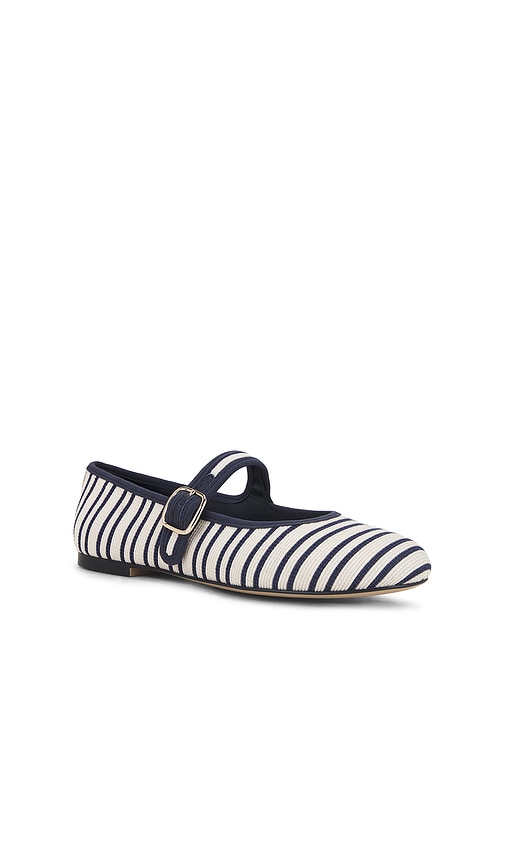 Steve Madden Dory Mary Jane Flat in Navy,White