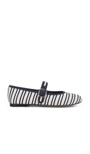 Steve Madden Dory Mary Jane Flat in Navy,White | Navy & White Satin Mary Jane Flats for Women