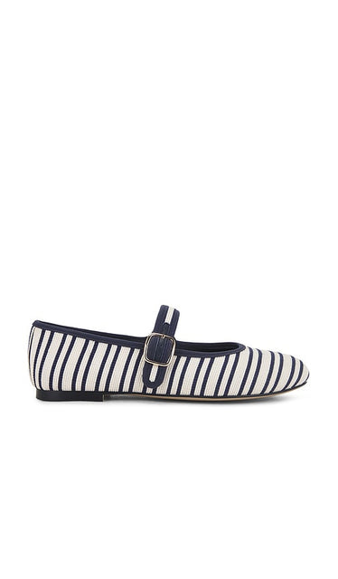Steve Madden Dory Mary Jane Flat in Navy,White | Navy & White Satin Mary Jane Flats for Women