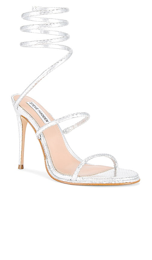 Steve Madden Exotica Heel in Metallic Silver