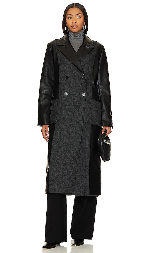 Steve Madden Femme Coat in Black