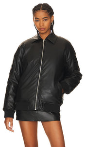 Steve Madden Fiorella Bomber Jacket in Black