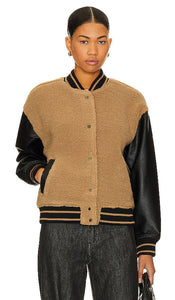 Steve Madden Florence Bomber Jacket in Tan