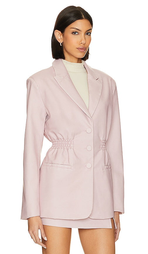 Steve Madden Frida Faux Leather Blazer in Lavender